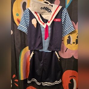 Stranger Things Robin Scoops Ahoy Costume Small Romper Sailor Cosplay Women Girl